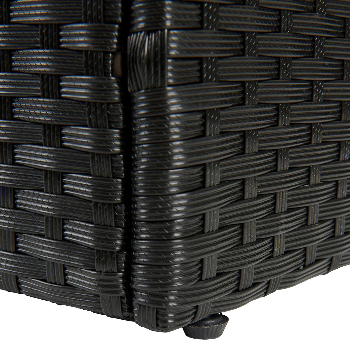 KOMPLET MEBLI TARASOWYCH BERGEN - ciemnoszary/czarny, Modern, tworzywo sztuczne/metal - Ambia Garden