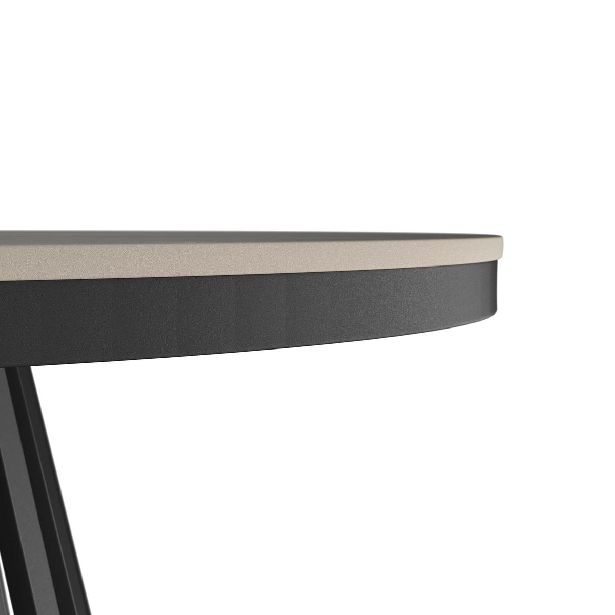 Couchtisch Pela Grau MDF - Schwarz/Grau, MODERN, Holzwerkstoff/Stein (90/90/45cm) - Bessagi Home