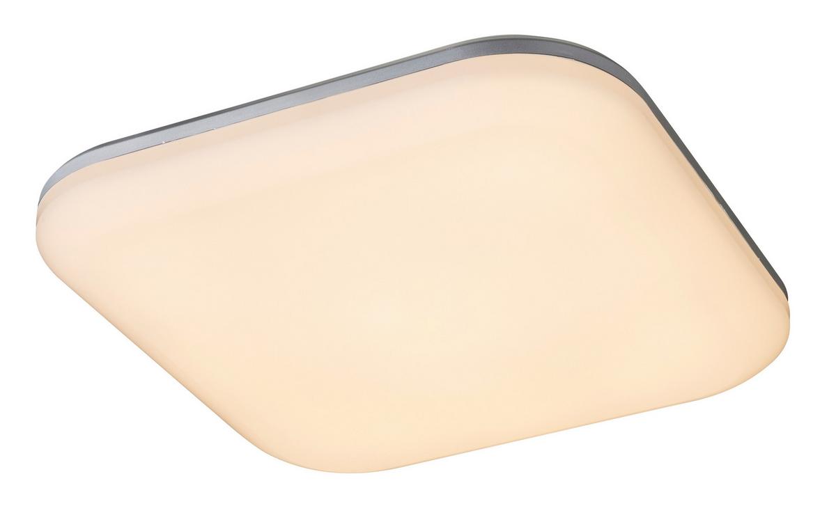 Zunanja Led-svetilka Dori, S Sijalko - srebrne barve/bela, Basics, umetna masa (33/33/5,6cm) - Globo