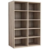 SCHUHREGAL HINSOL - Sonoma Eiche, Design, Holzwerkstoff (55/84/30cm) - MID.YOU