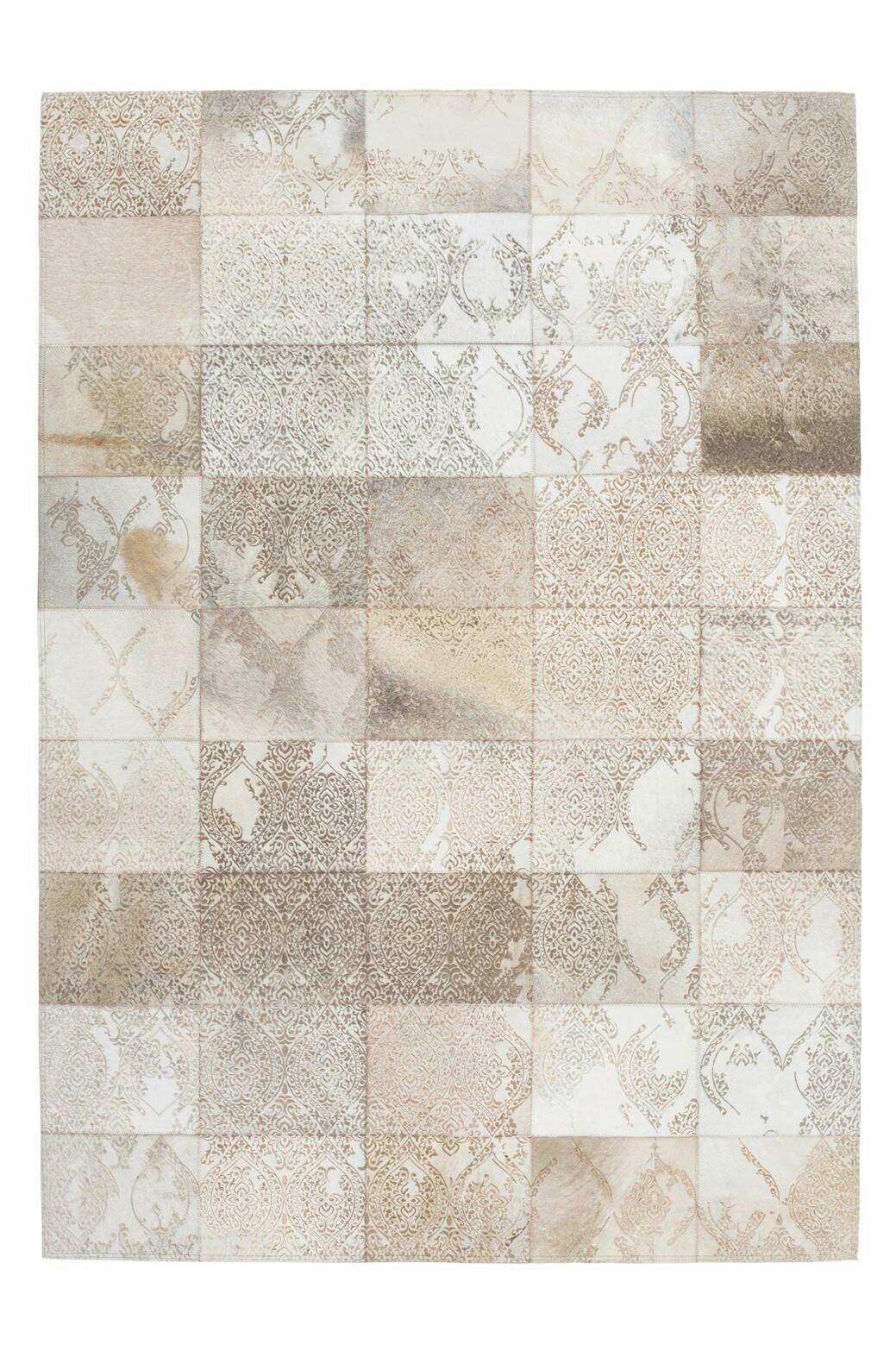 Lederteppich Cobra 343 Beige 125x180 - Beige, Basics, Leder/Textil (125/180cm) - Kayoom