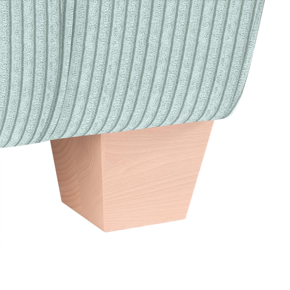 3-Sitzer-Sofa Devado Hellblau Cord - Naturfarben/Hellblau, Holz/Textil (216/70-85/95cm) - Mömax