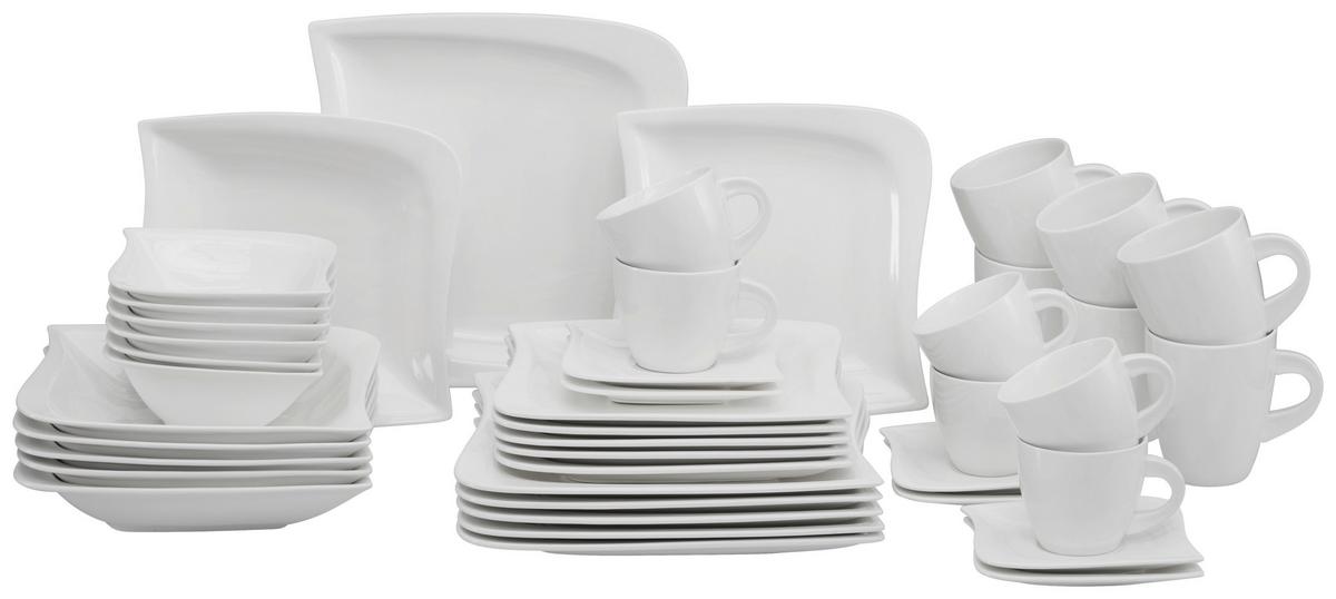 SERWIS OBIADOWO-ŚNIADANIOWY LA MUSICA - biały, Konventionell, ceramika - Novel