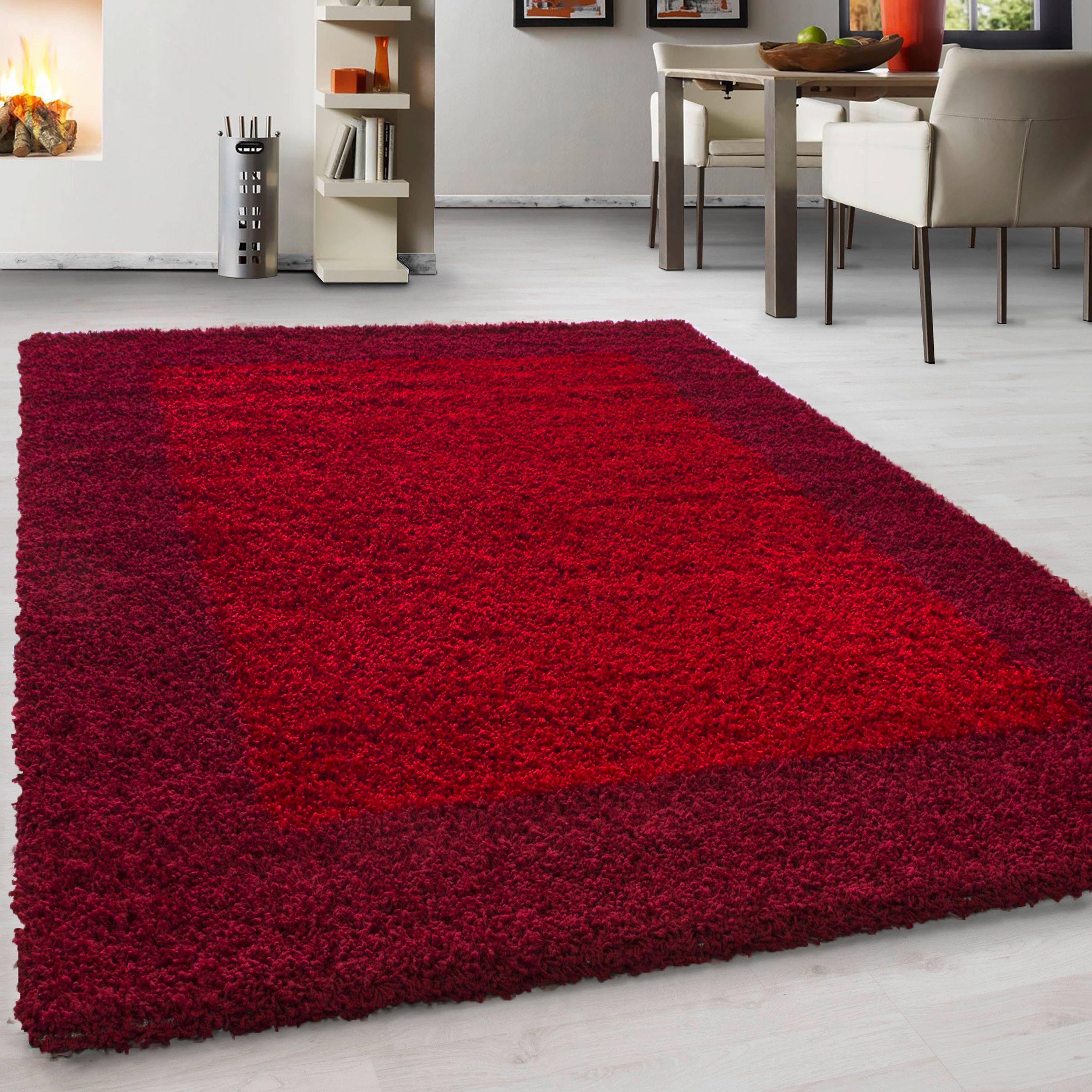 Preproga Z Visokim Florom Life, Rdeča, 80x150cm - rdeča, Konvencionalno, tekstil (80/150cm) - Novel