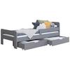 Bett Bennet mit Schubkasten ca. 90x200 cm Hellgrau - Hellgrau, MODERN, Holz (90/200cm) - MID.YOU