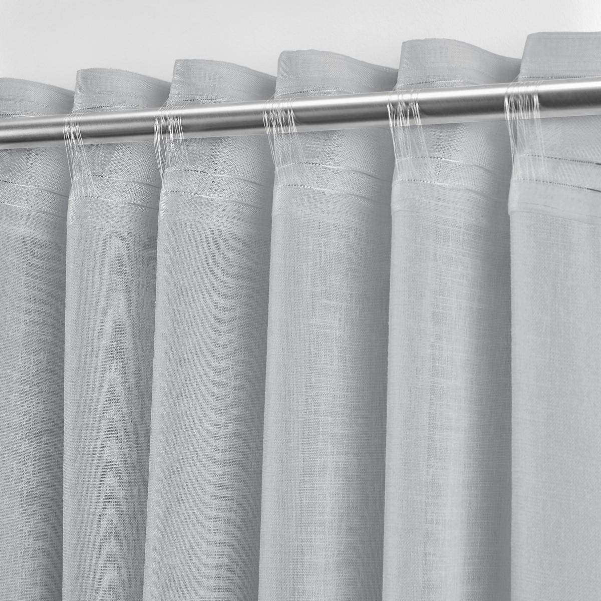 Fertigvorhang Sigrid in Grau ca. 140x245cm - Grau, Romantik / Landhaus, Textil (140/245cm) - Premium Living
