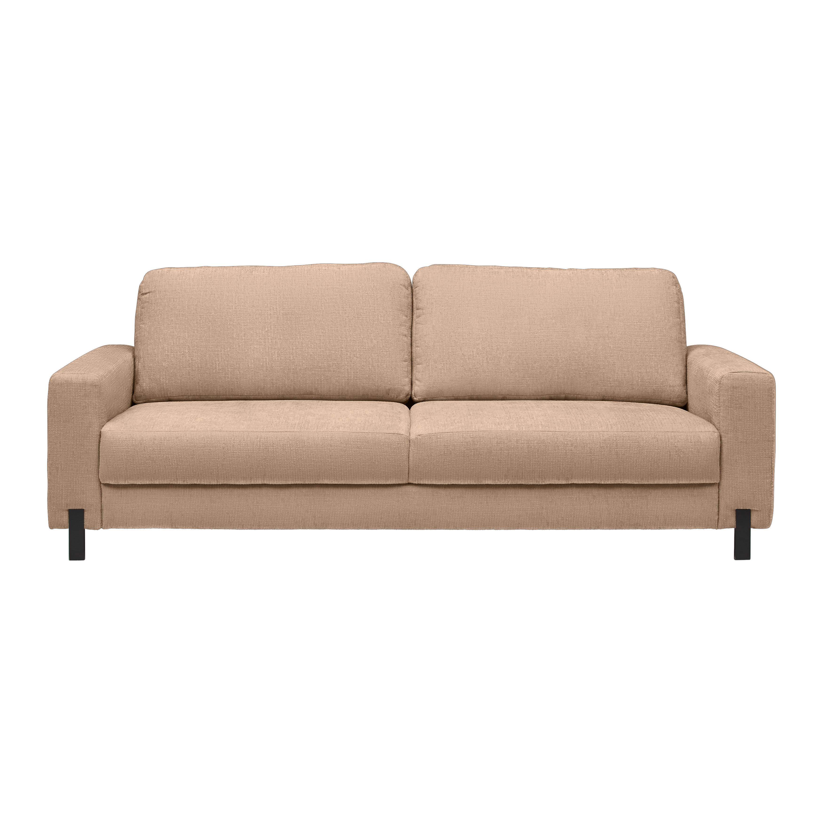 3-Sitzer-Sofa Sandfarben - Sandfarben/Schwarz, MODERN, Textil/Metall (230/66-87/96cm) - Mömax