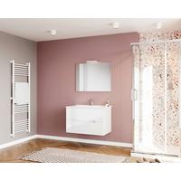 MASCĂ PENTRU LAVOAR IRIS - alb lucios intens/antracit, Modern, material pe bază de lemn (80/51/46cm)