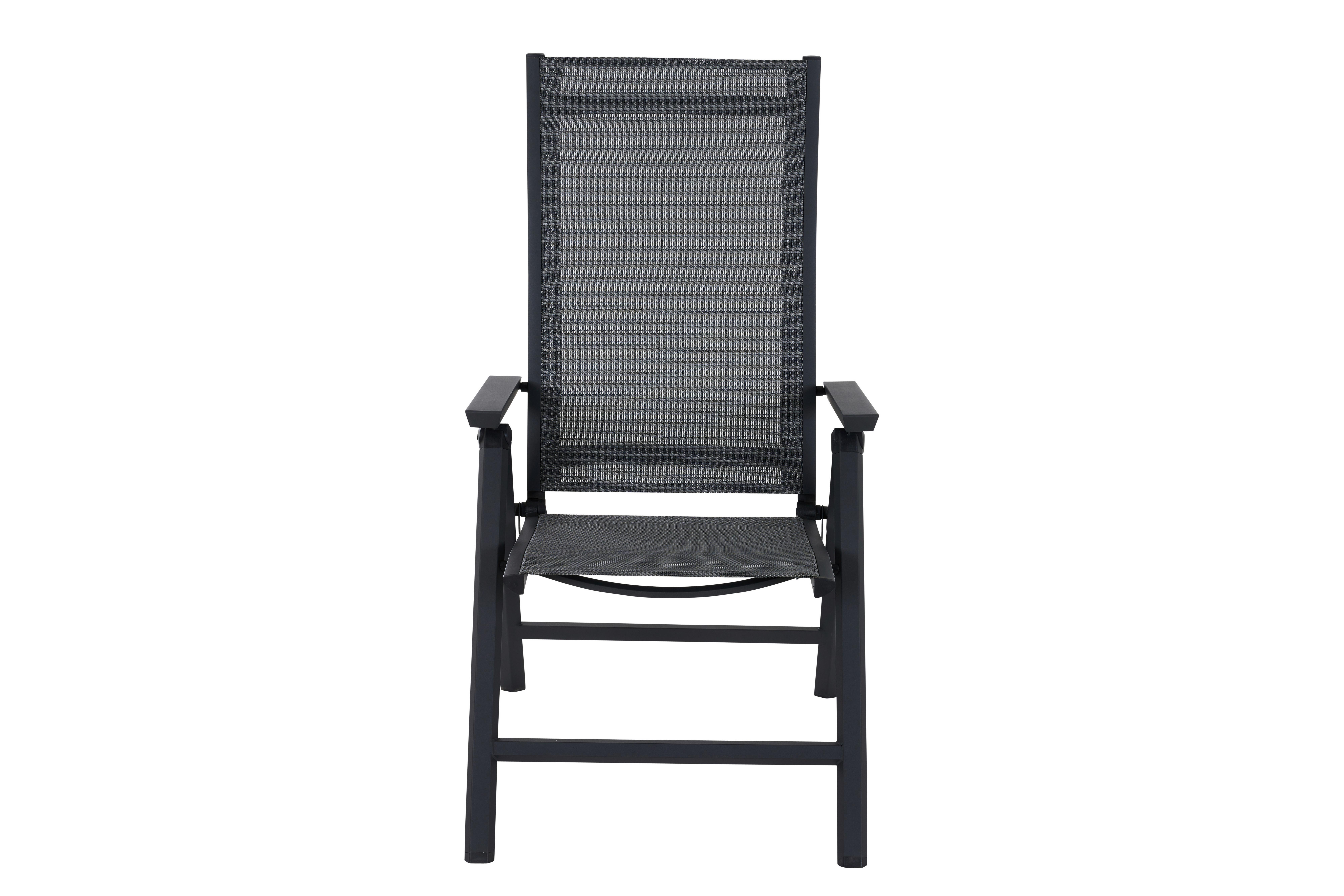 Gartenklappsessel Tauro Anthrazit - Anthrazit, Basics, Kunststoff/Metall (60/110/66cm) - Siena Garden