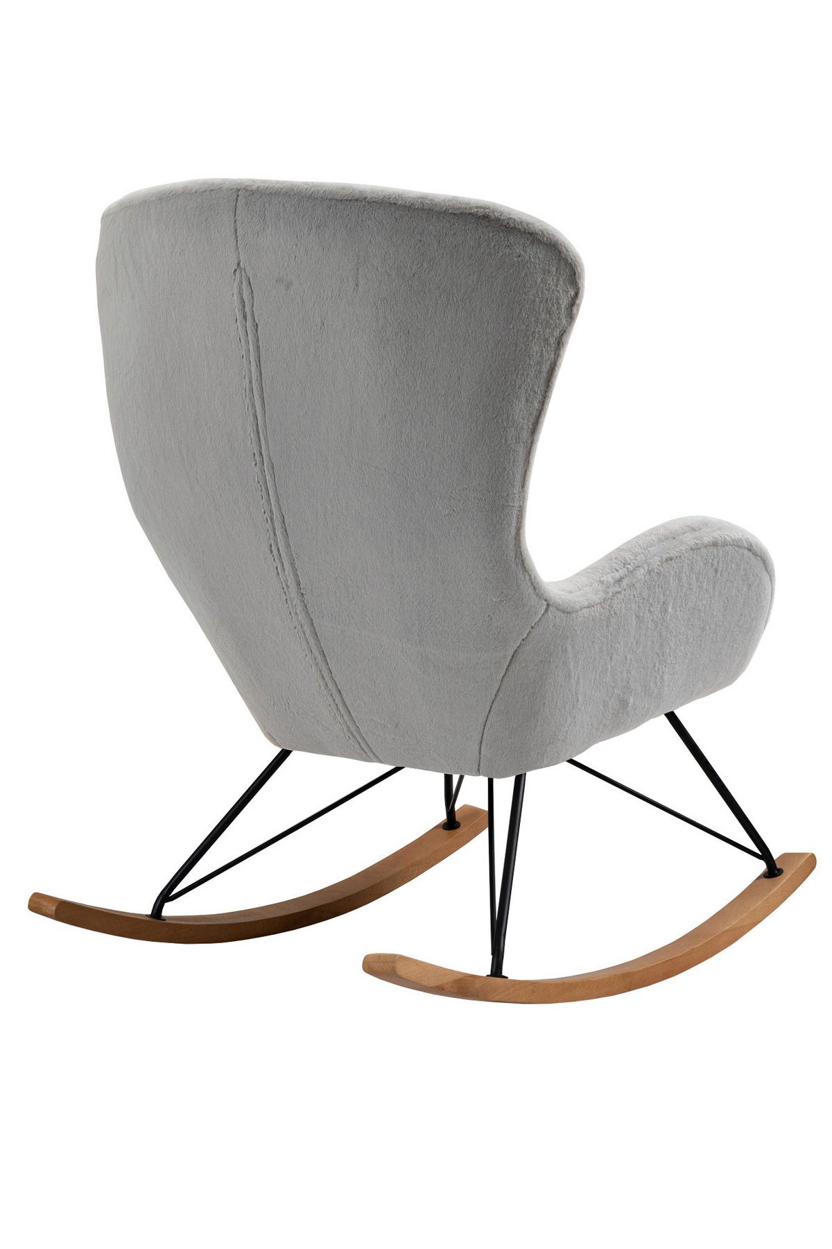 Gugalnik Lamb, Svetlo Siva - barve hrasta/svetlo siva, Moderno, kovina/tekstil (70/102/94cm) - Livetastic