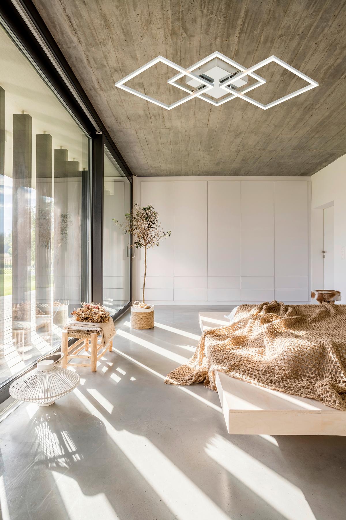 Stropna Led-svetilka Olpü - barve aluminija, Moderno, kovina/umetna masa (72,4/35,4/5,2cm) - Modern Living