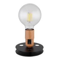 Stolna Svjetiljka Crna , Dekor Drva - crna, Konvencionalno, metal (12/9cm) - Globo