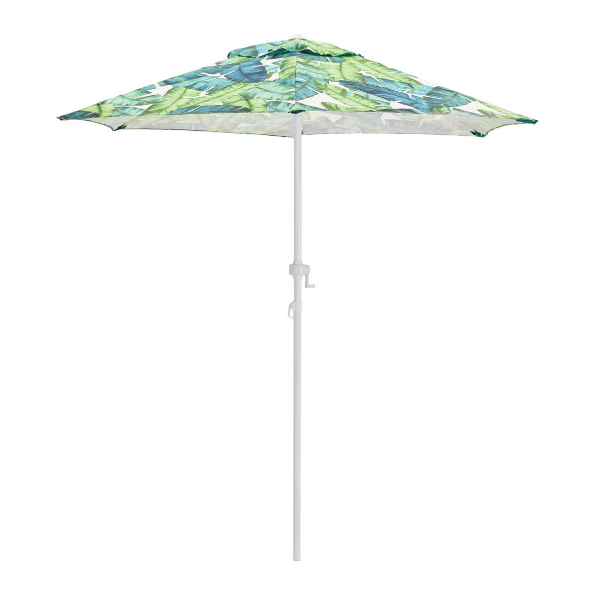 PARASOL PRZECIWSŁONECZNY PATRICIA - zielony/biały, Modern, tworzywo sztuczne/metal (200cm) - Bessagi Garden