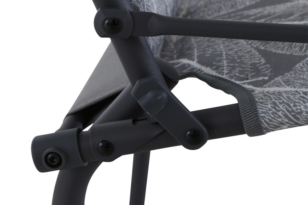 Campingsessel klappbar mit Armlehnen - Anthrazit/Grau, KONVENTIONELL, Textil/Metall (55/99/73cm) - Siena Garden