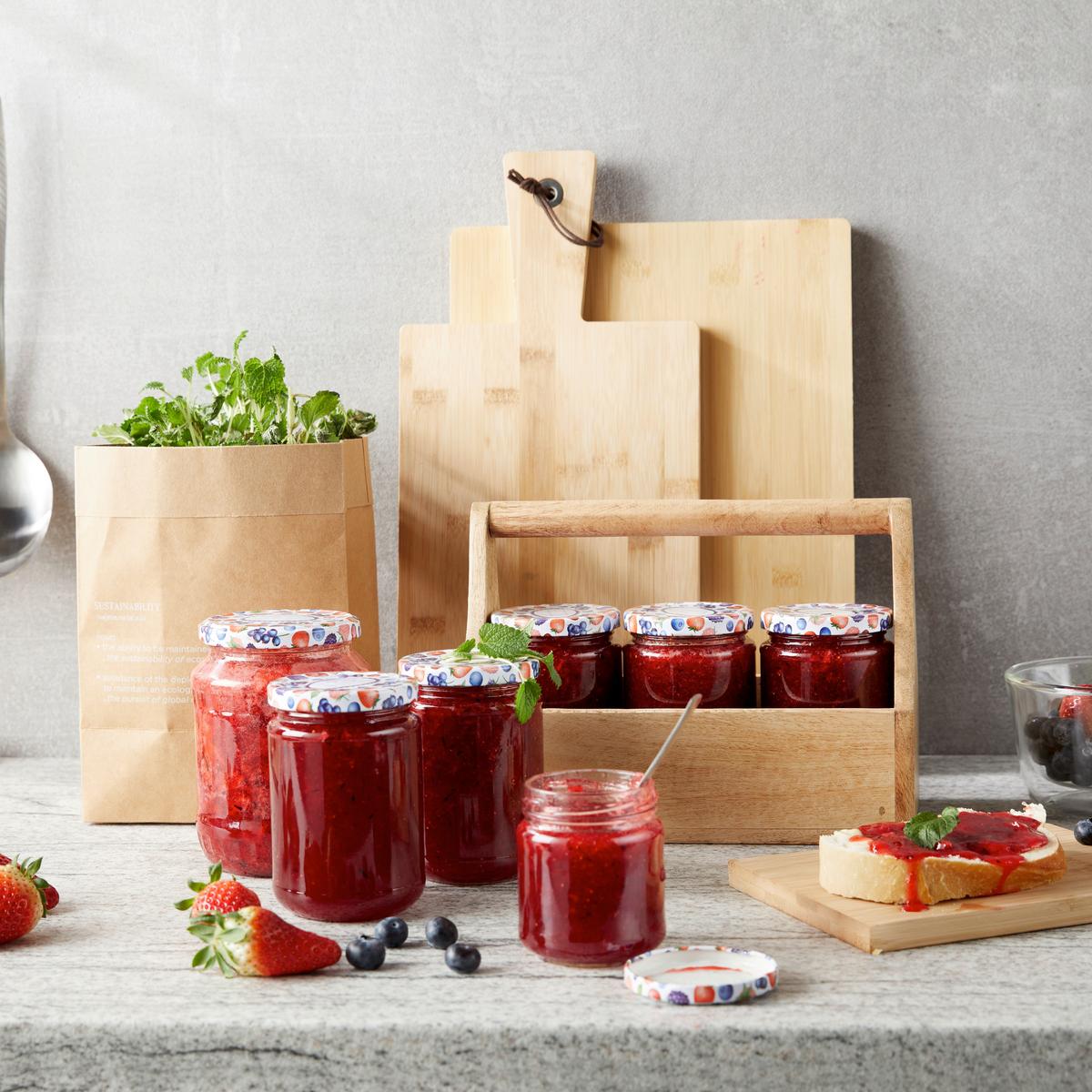 Befőttesüvegszett Basic - Konventionell, üveg/fém (29/19/14cm)