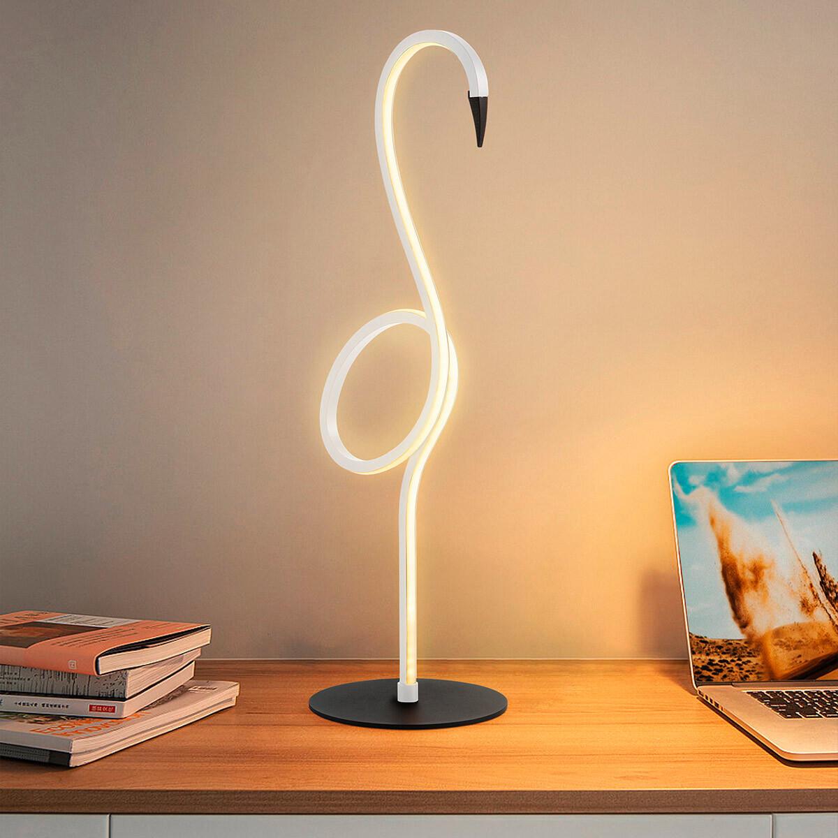 Led Stolna Svjetiljka Flamingo - bijela, Trend, metal/plastika (15/50cm) - Elstead Lighting