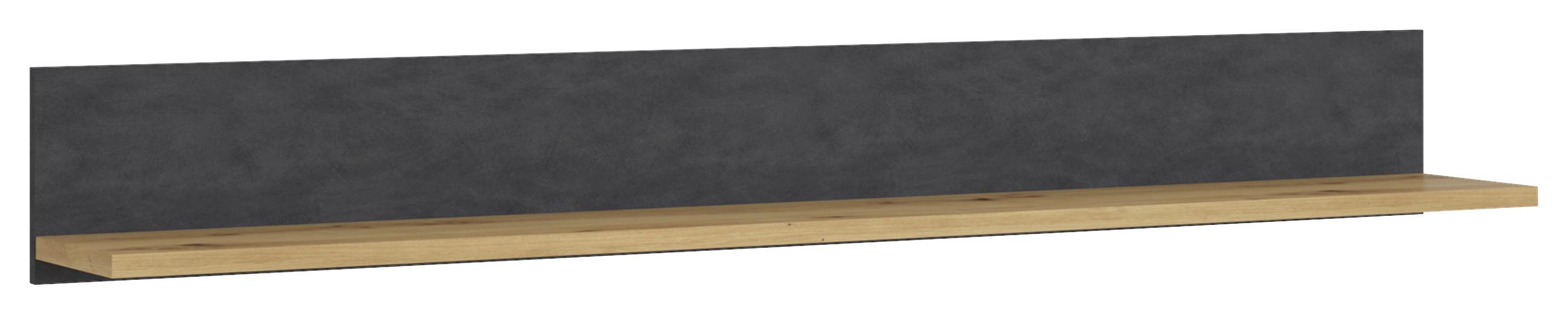 Zidna Polica Nina - hrast Artisan, drvni materijal (164/21/23cm) - Modern Living