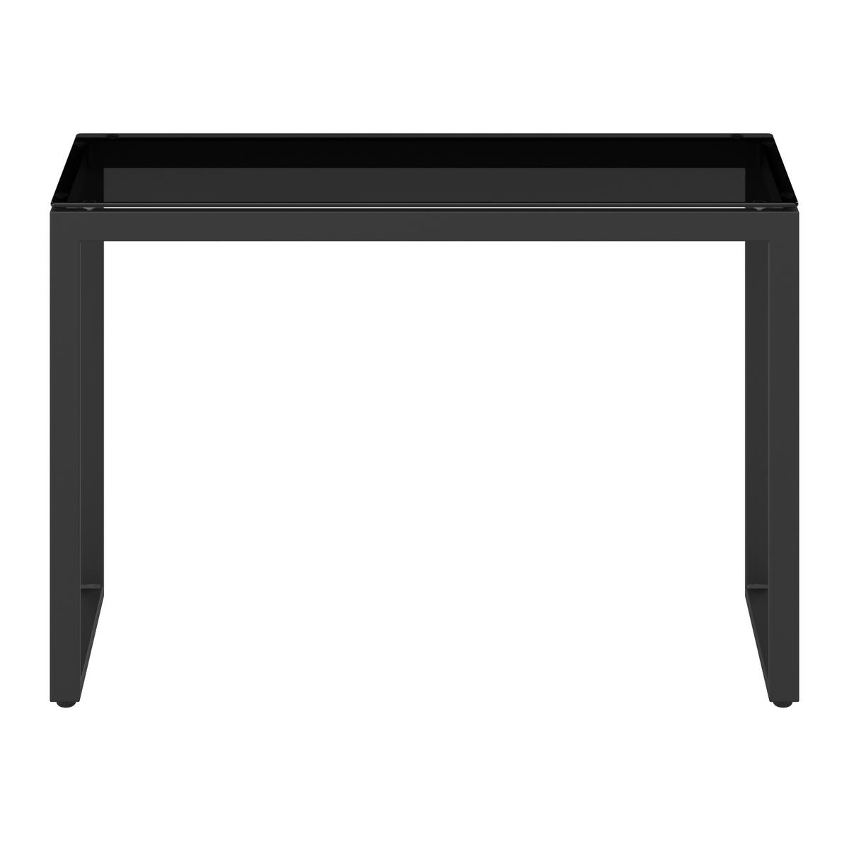 Loungegarnitur Valentina Grau Metall/Outdoorstoff +Abdeckung - Schwarz/Grau, MODERN, Glas/Textil (90/65/74cm) - Bessagi Garden