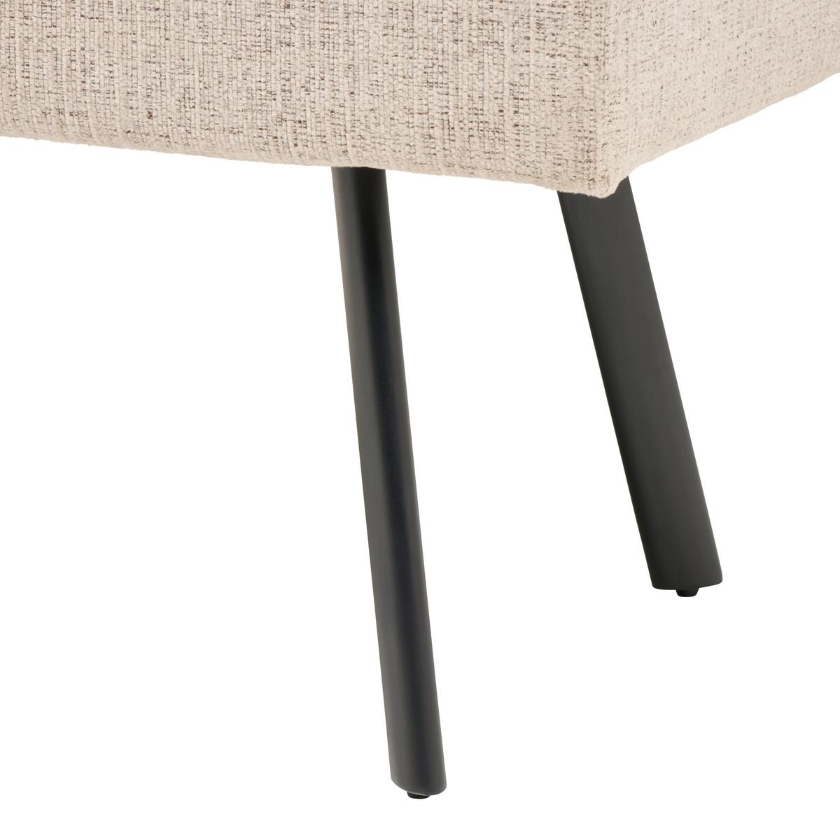 ŁAWKA PAROS - beżowy/czarny, Konventionell, metal/tkanina (140/88/62cm) - Livetastic