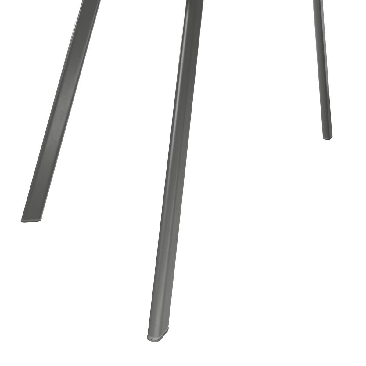 Jedilna Miza George, Črna, Siva, 140x80 - siva/črna, Konvencionalno, kovina/leseni material (140/76/80cm) - Mömax