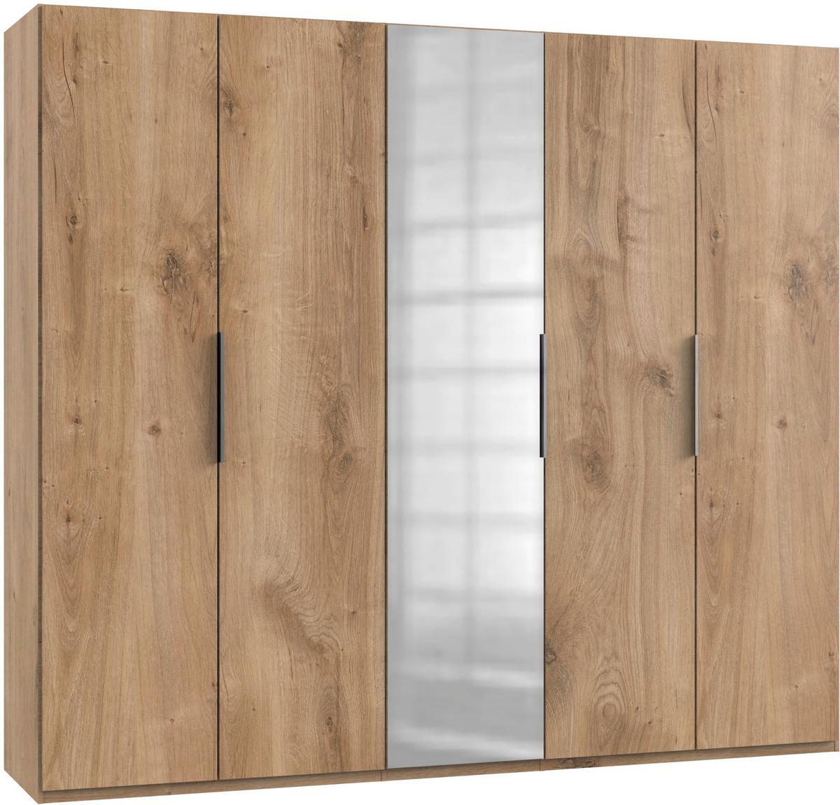 Ormar S Klasičnim Vratima Level 36 A - boje hrasta/boje kroma, Moderno, drvni materijal (250/216/58cm) - Modern Living