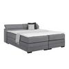 Boxspringbett Sevilla Grau ca. 180x200cm - Schwarz/Grau, KONVENTIONELL, Holz/Kunststoff (180/200cm) - Premium Living