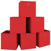 Set Zložljivih Zabojev Boxas, Rdeča, 6 Kos - rdeča, Basics, umetna masa (27/28/27cm) - MID.YOU
