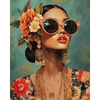 Tablou Gipsy Doll cca. 80x100 cm - multicolor, Modern, textil/material pe bază de lemn (80/100/3,8cm) - Mömax