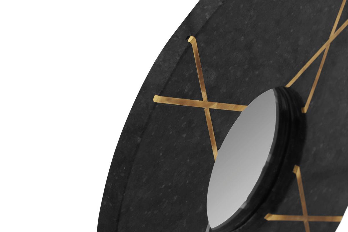 WANDSPIEGEL DEXTER 125 SCHWARZ - Schwarz, Design, Glas/Holzwerkstoff (30/30/2cm) - Kayoom