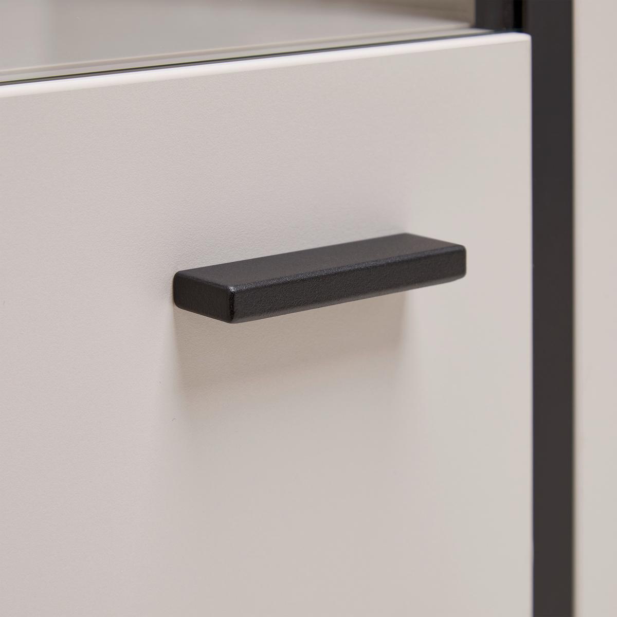 Highboard Cremona Kaschmir/Eiche Artisan - Kaschmir/Schwarz, MODERN, Glas/Holzwerkstoff (100,3/161,7/38cm) - Premium Living