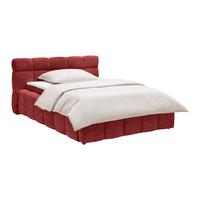 Polsterbett Monte Rot Ca. 140x200cm - Rot/Schwarz, Konventionell, Kunststoff/Textil (140/200cm) - Based