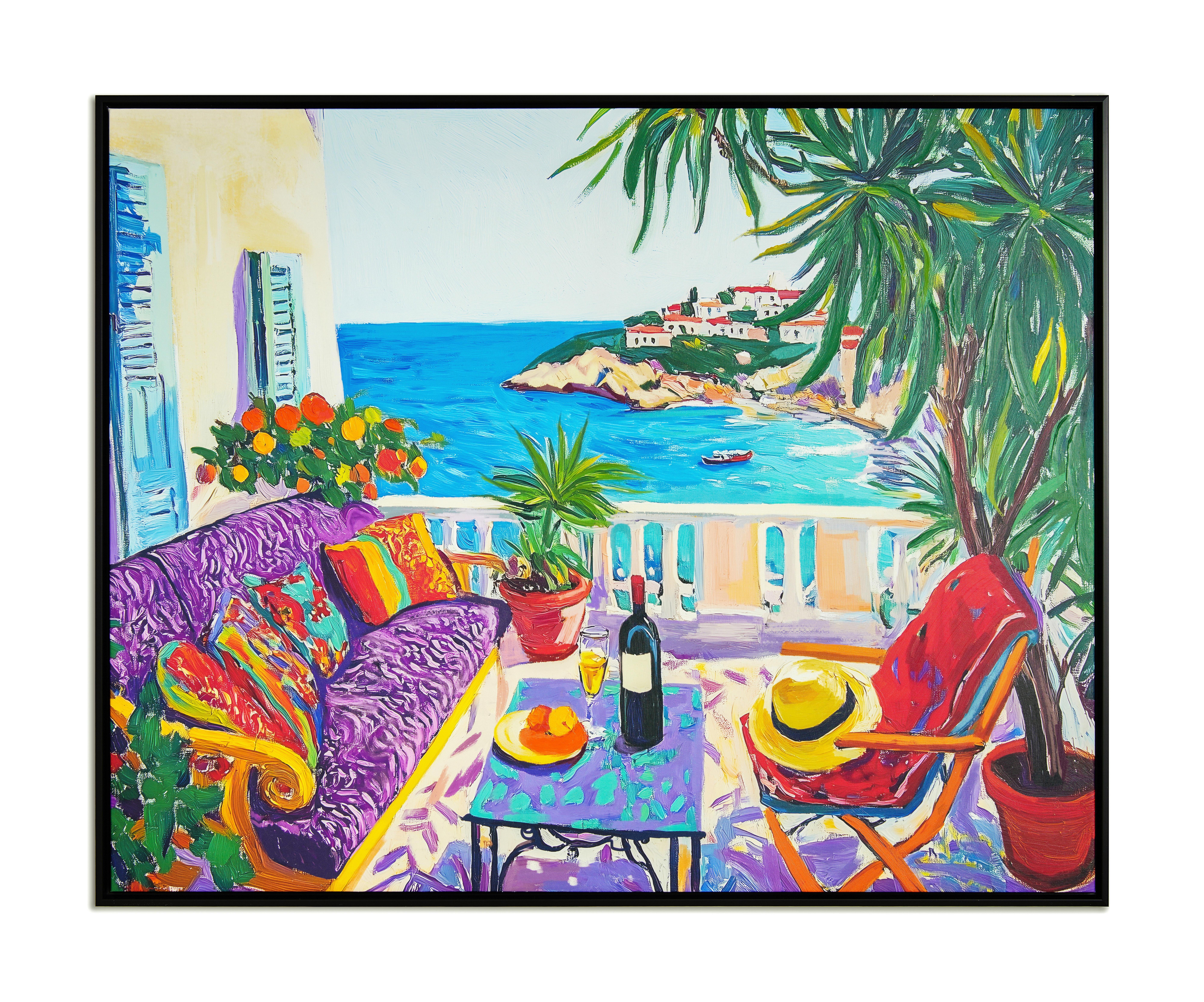 Tablou cu ramă Sea View cca. 82x102 cm - multicolor/negru, Modern, plastic/lemn (82,5/102,5cm) - Mömax