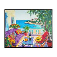 Tablou cu ramă Sea View cca. 82x102 cm - multicolor/negru, Modern, plastic/lemn (82,5/102,5cm) - Mömax