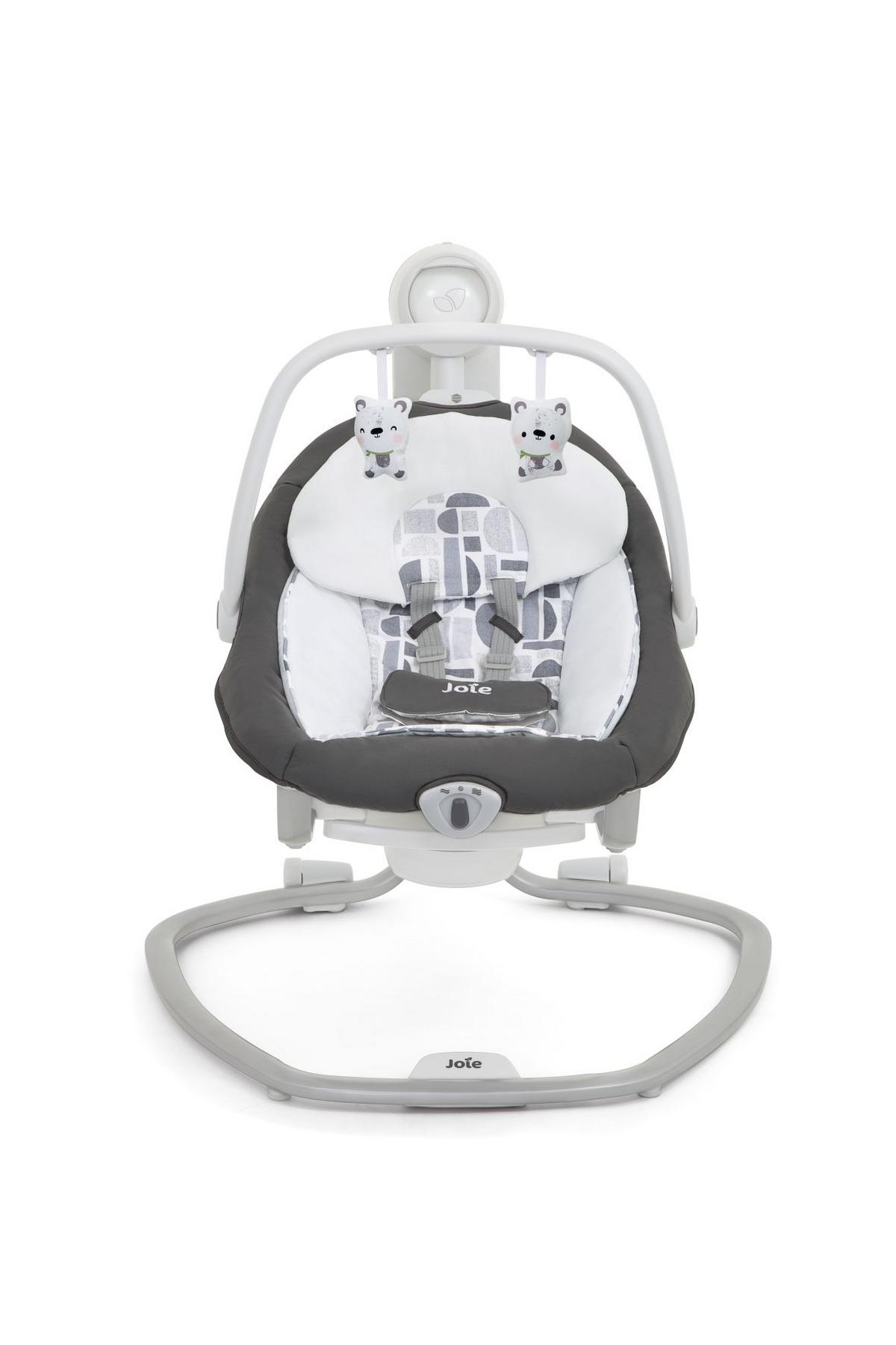 BUJAK W1306ABLGN000 SERINA 2 IN 1 - kolor srebrny/biały, Basics, metal/tkanina (72,5/81,5/91,5cm) - Joie