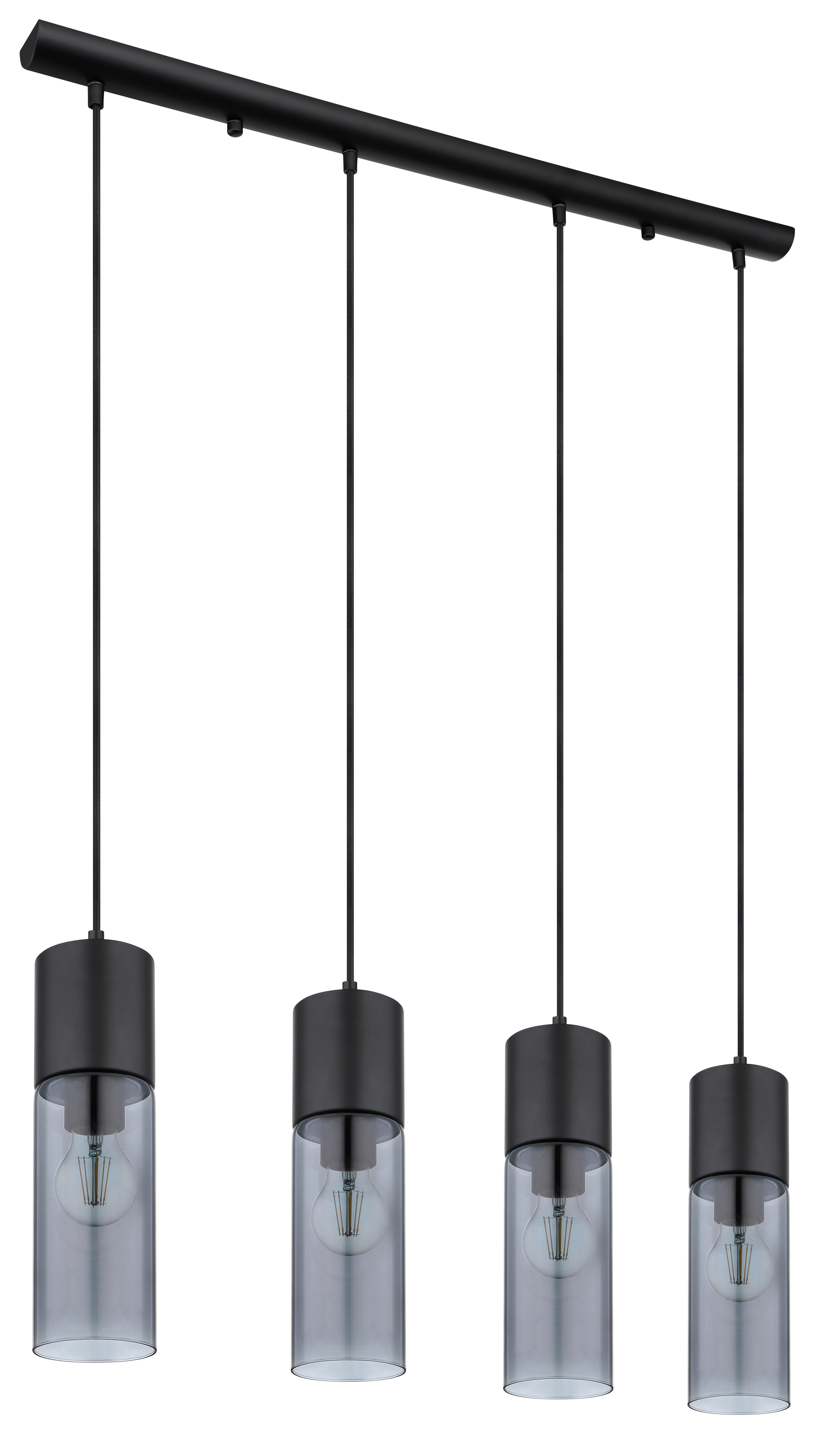Hängeleuchte Nopä Schwarz max. 35 Watt - Schwarz, KONVENTIONELL, Glas/Metall (80/9/156cm)