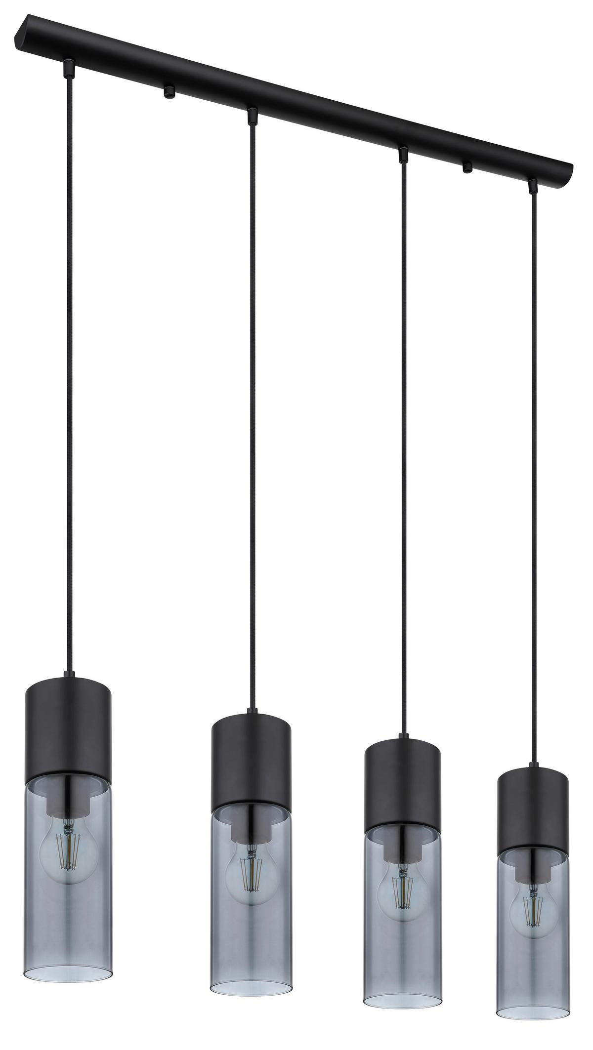 Hängeleuchte Nopä Schwarz max. 35 Watt - Schwarz, KONVENTIONELL, Glas/Metall (80/9/156cm)
