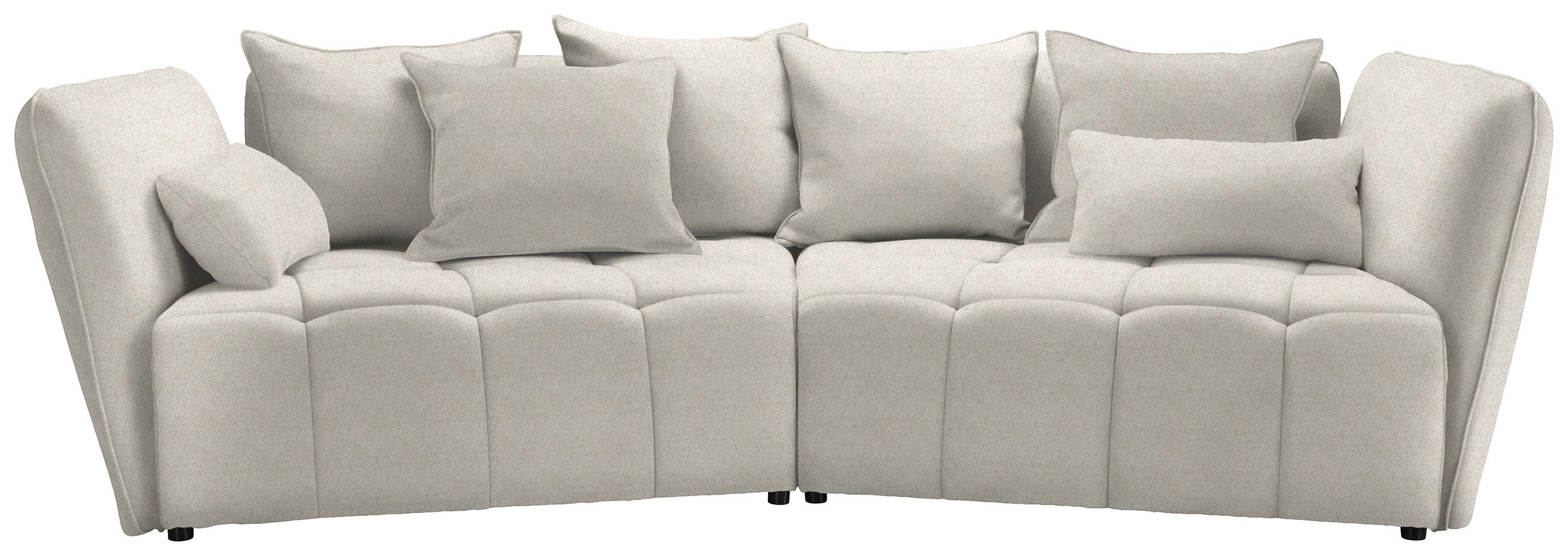 Boxspringsofa Sofi Beige - Beige/Schwarz, MODERN, Textil (294/93/152cm) - Premium Living