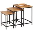 Beistelltischset in Braun/Schwarz, 3-teilig - Schwarz/Braun, LIFESTYLE, Holz/Holzwerkstoff - Modern Living Beistelltischset in Braun/Schwarz, 3-teilig - Schwarz/Braun, LIFESTYLE, Holz/Holzwerkstoff - Modern Living