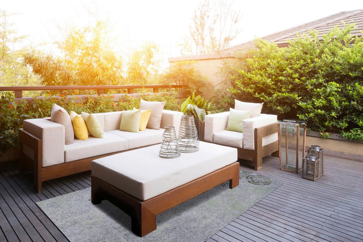 DYWAN ZEWNĘTRZNY MIX MATCH 3 - jasnoszary, Design, tworzywo sztuczne (140/200cm)