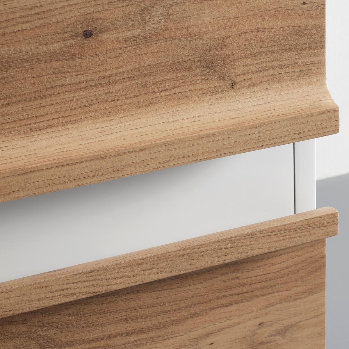Nachttisch Vira Weiß/Kieferfarben Echtholz - Weiß/Kieferfarben, MODERN, Holz (48/60/43cm) - Bessagi Home