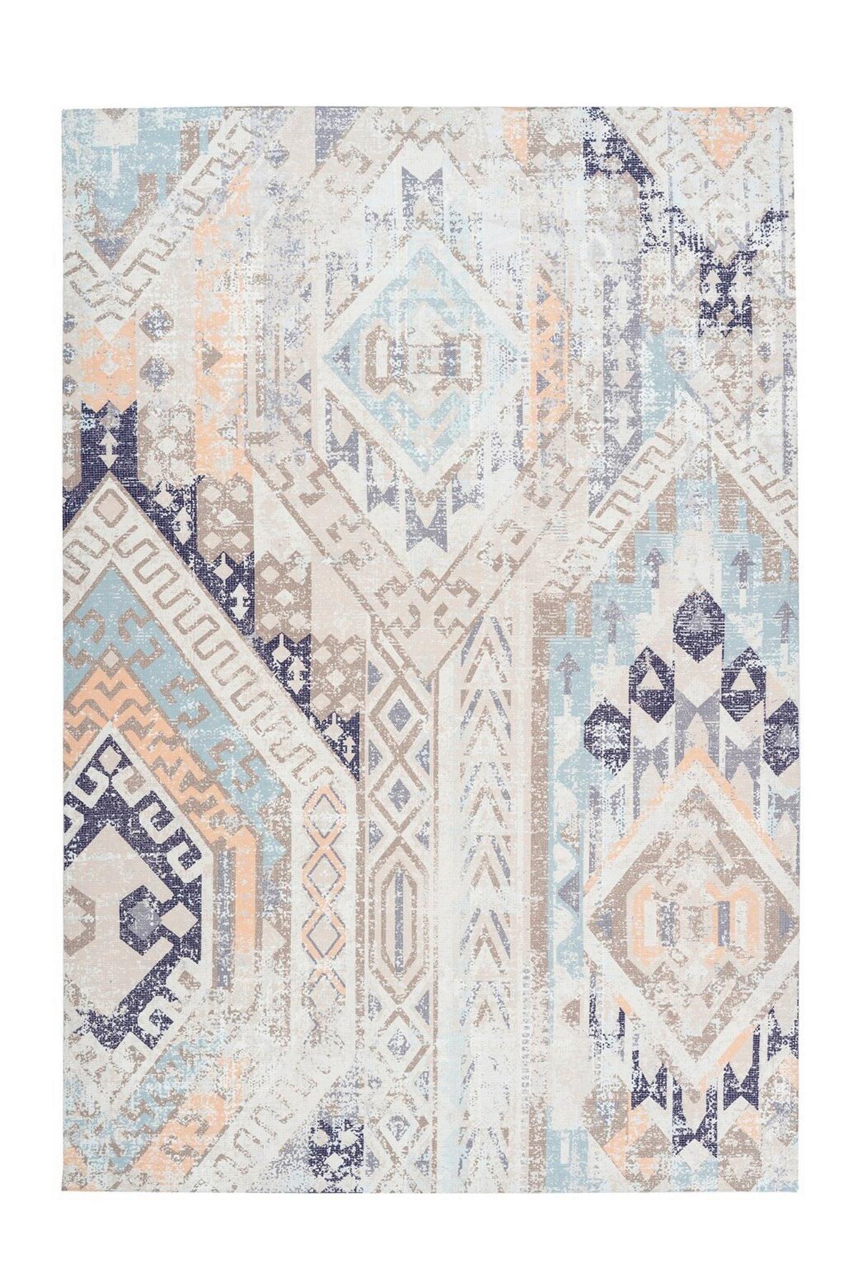 FLACHWEBETEPPICH INDIANA 200 MULTI / BLAU - Blau/Multicolor, Konventionell, Textil (160/230cm) - Kayoom