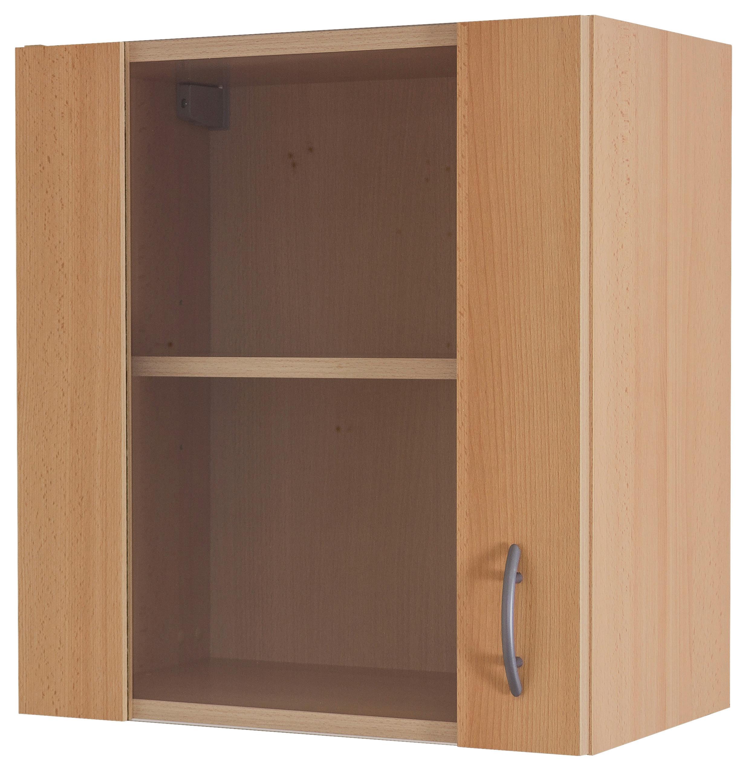 Küchenoberschrank in Buchefarbe 'Nano' - Edelstahlfarben/Buchefarben, MODERN, Holzwerkstoff/Kunststoff (50/54,8/32cm) - FlexWell