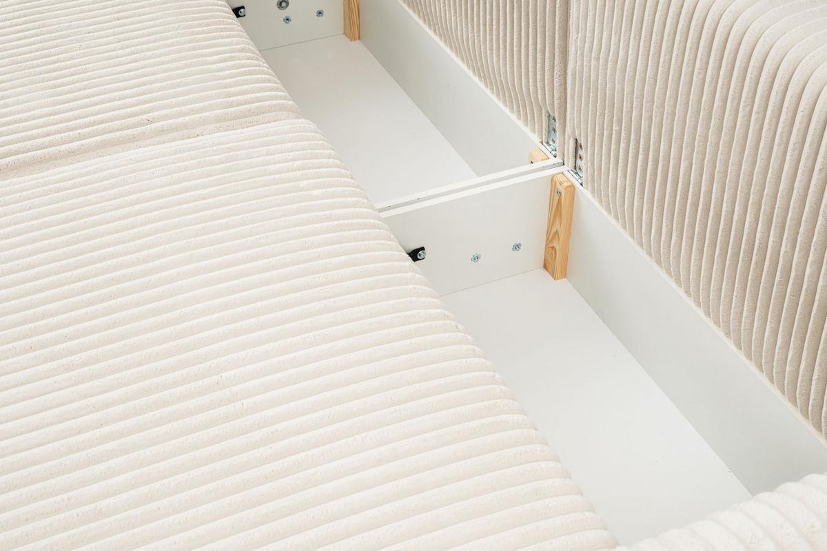 Canapea extensibila MEVI - crem, Modern (240/72-90/120cm) - Premium Living