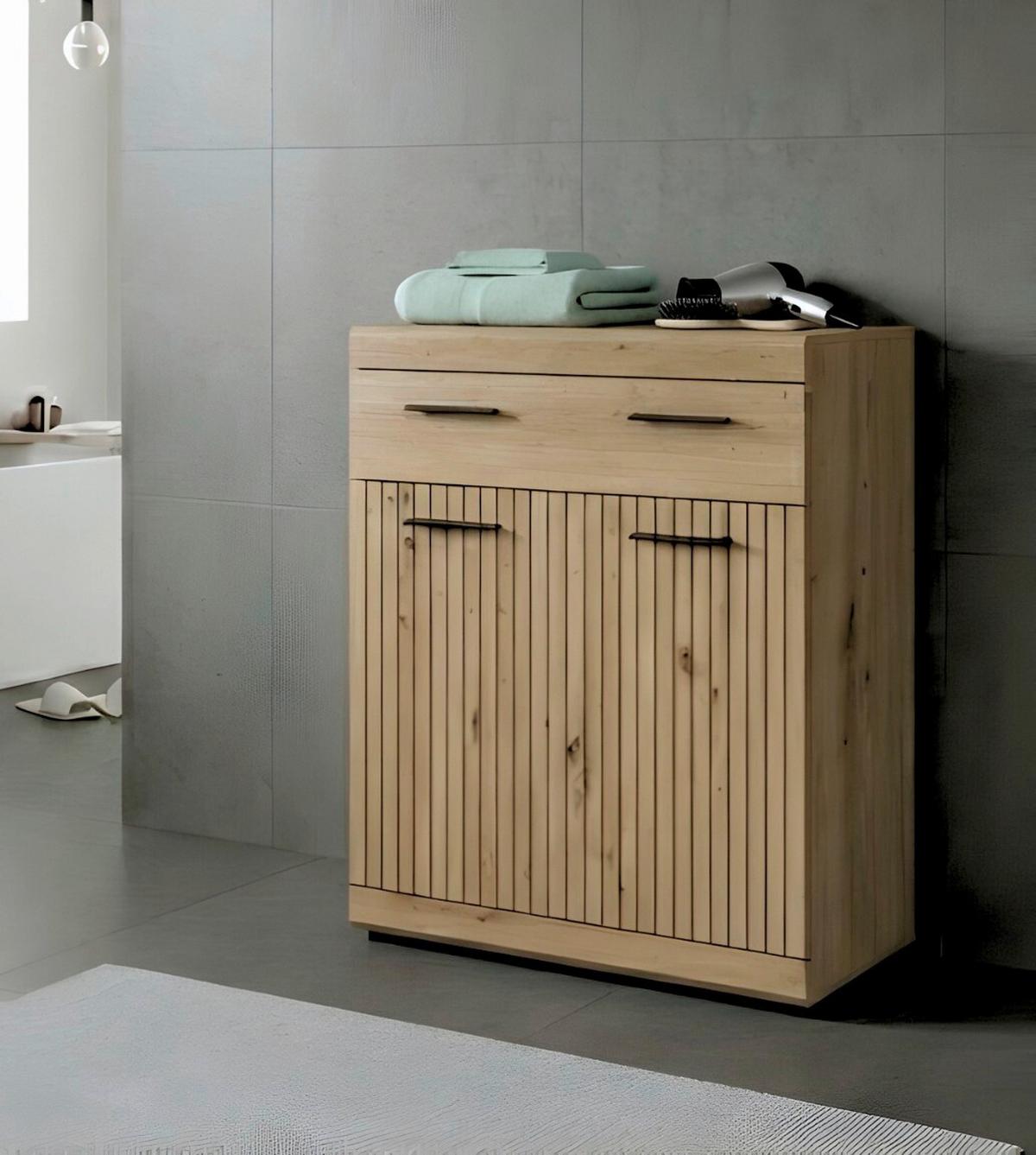 Midischrank Scout Eiche Artisan - Schwarz/Eiche Artisan, Trend, Holzwerkstoff/Kunststoff (74/88/31cm) - MID.YOU