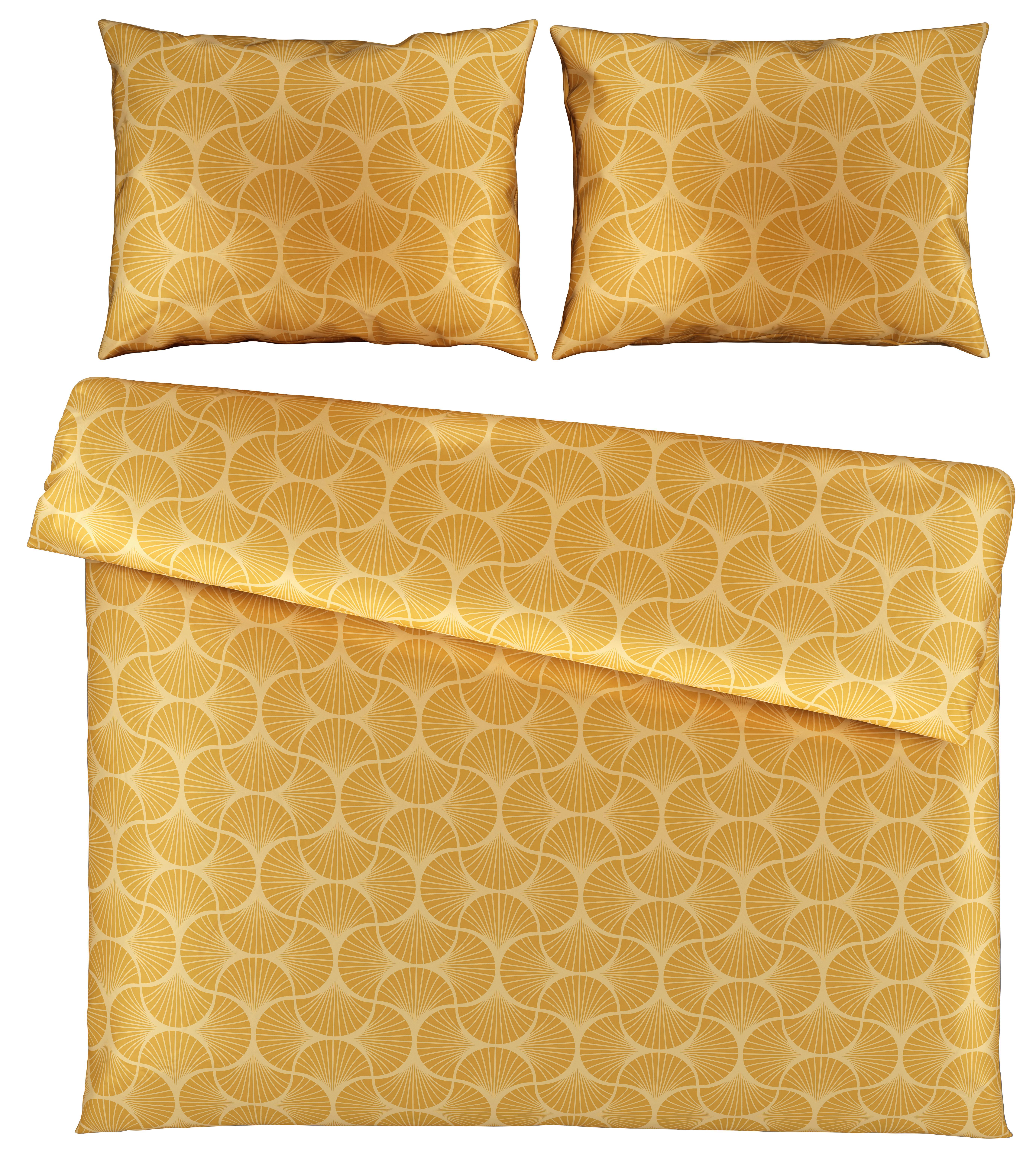 Bettwäsche Finn XXL Gelb ca. 200x220cm - Gelb, MODERN, Textil (200/220cm) - Modern Living
