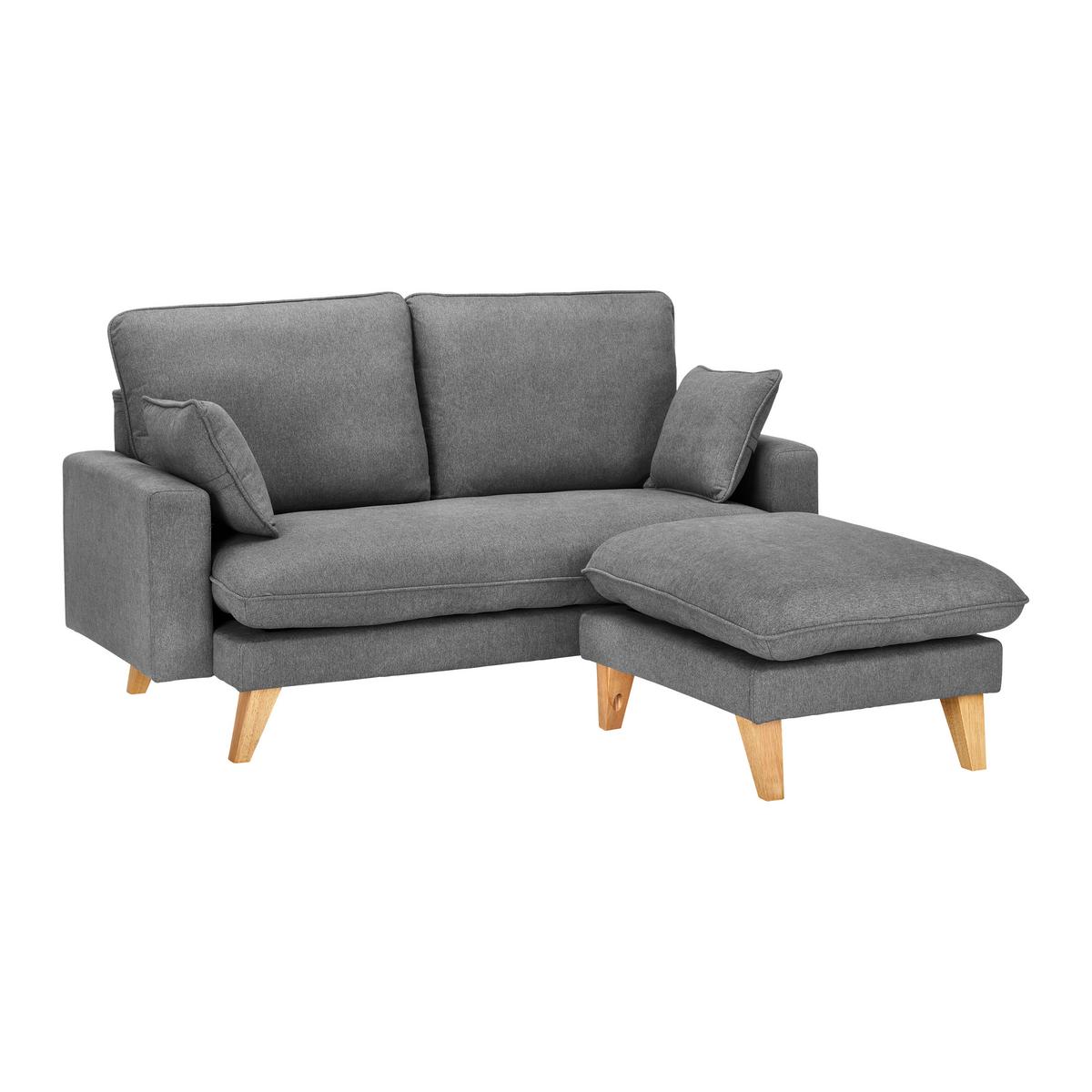 Canapea modulara ILLA - gri închis, Modern, lemn/textil (154/82/155cm) - Bessagi Home