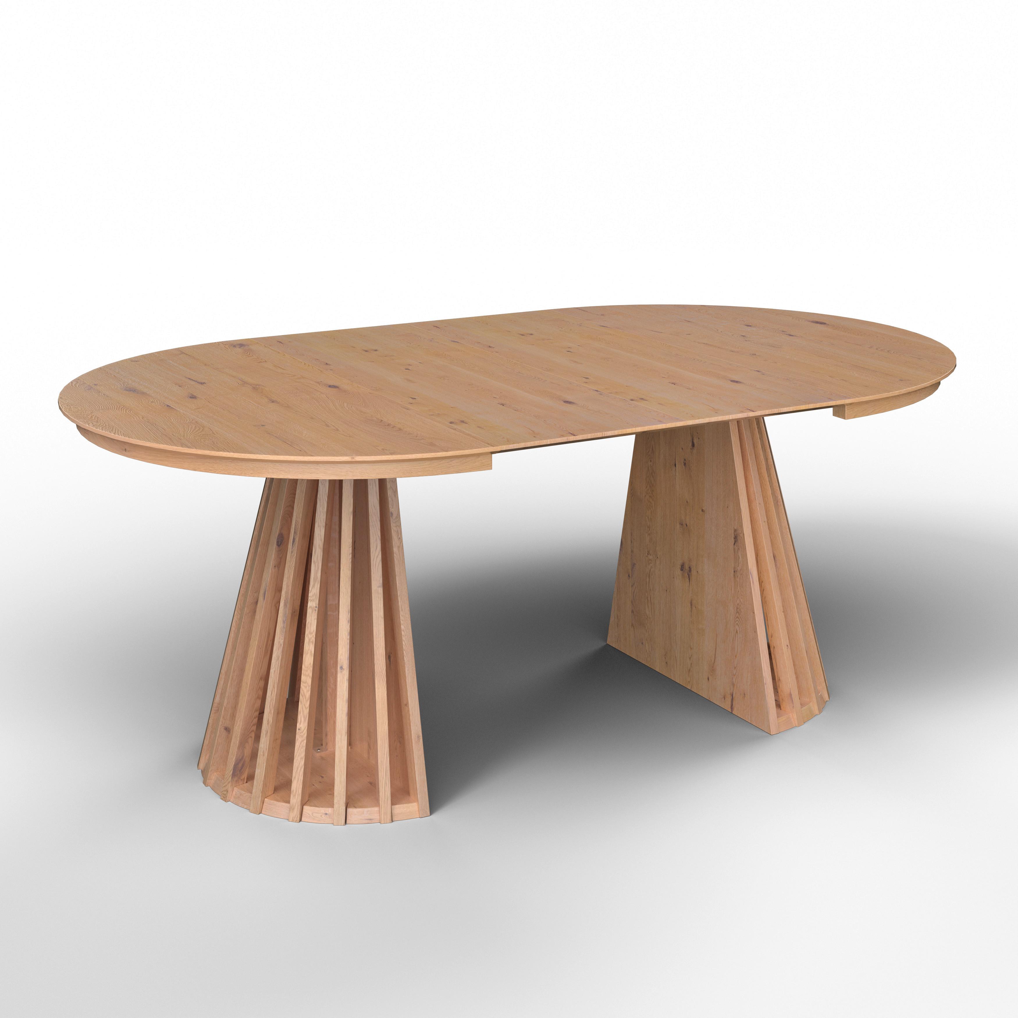 UTDRAGBART BORD ENNIO - ekfärgad, Modern, trämaterial/trä (120-200/76/120cm) - Bessagi Home