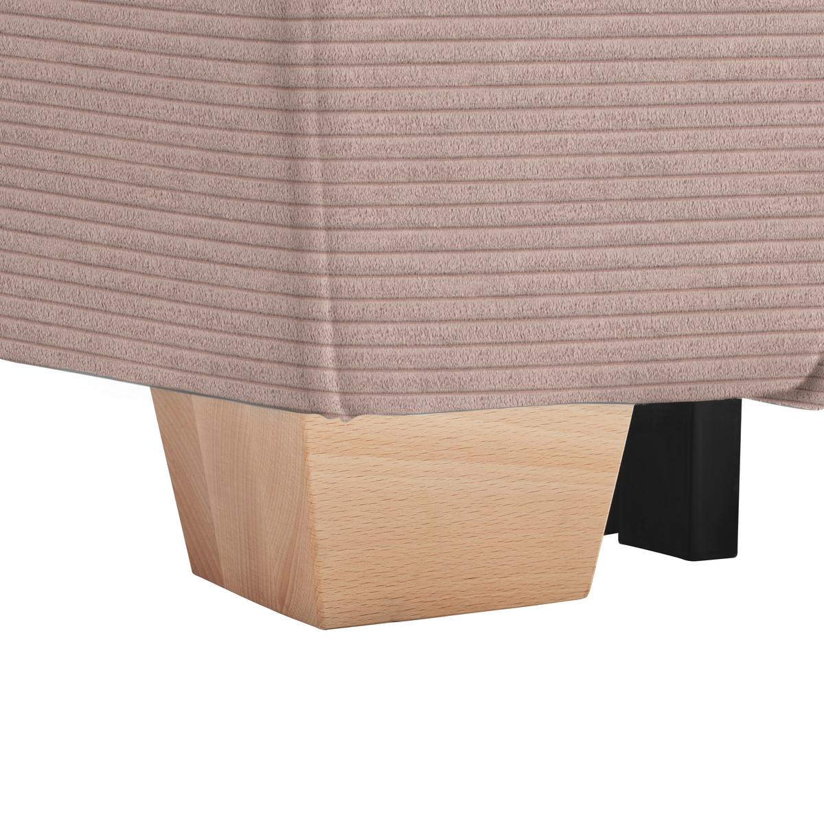 Wohnlandschaft Angelo Rosa - Rosa, MODERN, Holz/Holzwerkstoff (255/92/185cm) - Mömax