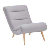 Sessel Jan Hellgrau Samt - Hellgrau/Naturfarben, MODERN, Holz/Textil (74/102/90cm) - Bessagi Home