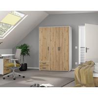 DULAP USI ROTATIVE VOYAGER - alb/stejar Artisan, Modern, material pe bază de lemn (140/194/53cm) - Modern Living